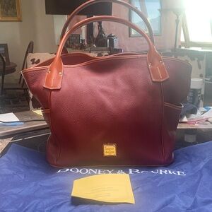 Dooney & Bourke Rich Burgundy Pebble leather Tote